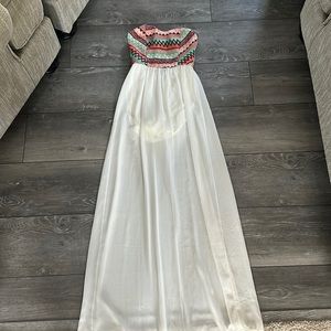 Strapless maxi dress